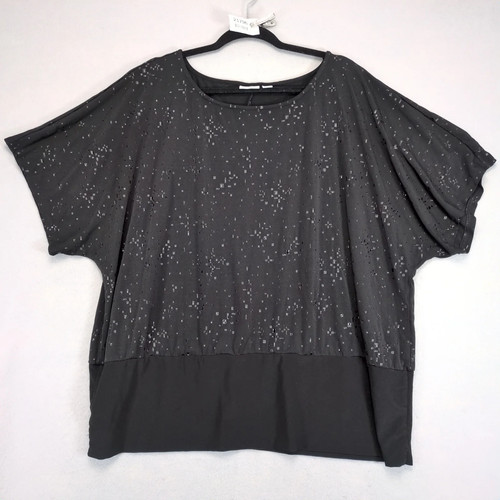 Cato black embellished boxy - embellished,