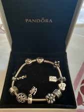 bracciale pandora,completo di clip e charme.....
