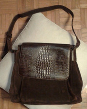 BORSA DA SPALLA MARRONE VERA PELLE MADE IN ITALY