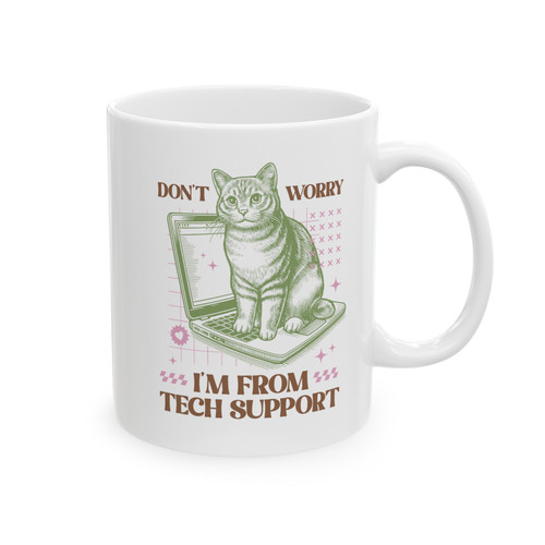 Tazza funny cat tech - funny, support