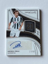 2023 Andrea Pirlo Juventus Panini Immaculate 27/49 auto Signature