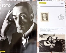 FOLDER TOTO' + BOLL FILATELICO COPIE ESAURITE+ ANTICA CARTOLINA TOTO'