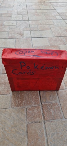 Box with pokemon cards - with,