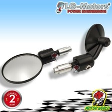 SPECCHIETTI RETROVISORI MOTO PIEGHEVOLI REGOLABILI BAR END per MANUBRIO 18-22mm