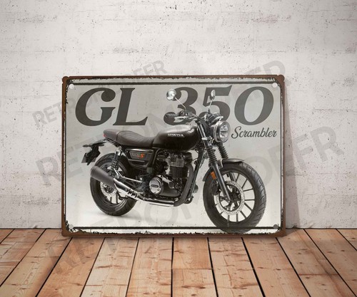 Plaque métal vintage - honda, gl