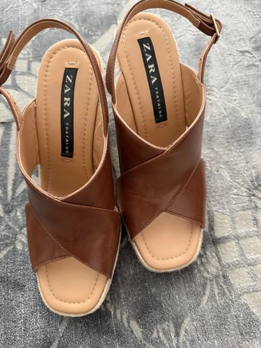 Zara espadrillas sandalo zeppa