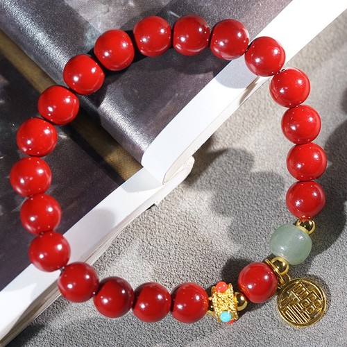 Bracciale donna cinabro 8mm