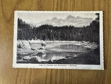 CARTOLINA LAGO DI CAREZZA CON CATINACCIO DOLOMITI NON VIAGGIATA BF