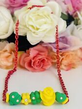 Collana Morellato drop silicone Viola Con Farfalla&Rosa