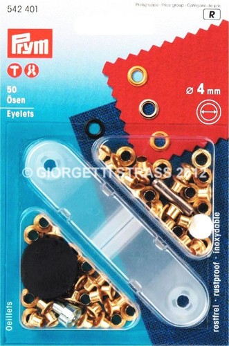 Occhielli 4mm prym - occhielli, oro