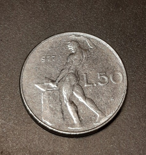 Moneta lire vulcano 1977 - lire,