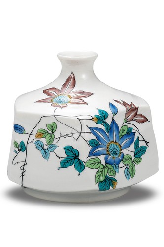 Kutani ware clematis - kutani, tetsusen