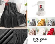 Plaid Invernale Caldo Morbido Pile retro effetto Agnellato Tinta Unita Letto