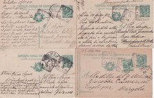 Regno d'Italia - 08 cartoline postali con risposta pagata zona Marche viaggiate