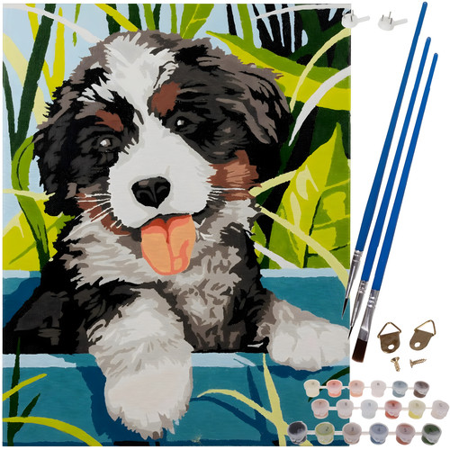 Quadro cane colorare numeri - quadro, da