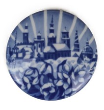 Specchio da borsetta decoro natale 2008 Royal Copenhagen