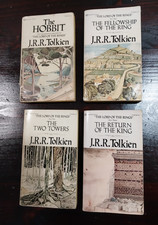 J.R.R Tolkien Vintage 1973 4-Book Set Hobbit And The Lord Of The Rings USED