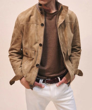 Giubbotto pelle bomber marrone