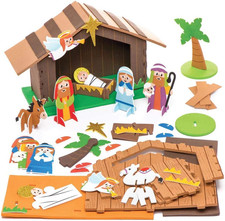 Kit in Gommapiuma Ar779 Presepe Con Stalla  (Confezione Da 2)- Creativi Articoli