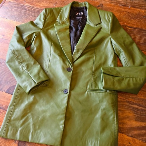 Giacca blazer ecopelle - , zara