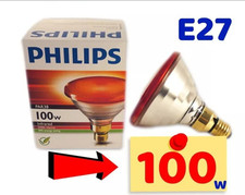 Lampada Philips Infrarossi Riscaldante 100 W E27 - Utile per Cuccioli Pulcini...