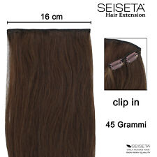 Extension clip 4 capelli veri SEISETA Fascia Folta 45 Grammi Hair Remy 55/60 cm