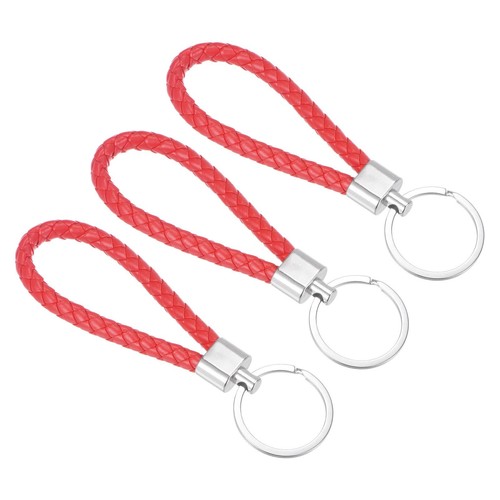 Braided leather keychain 3 - leather,