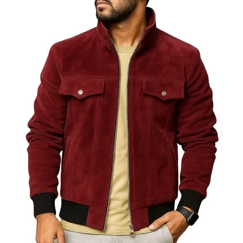 Giacca bomber pura pelle