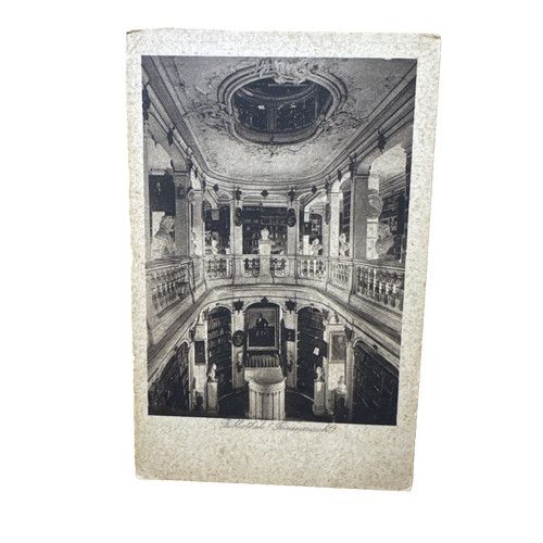 Cartolina weimar biblioteca - cartolina,