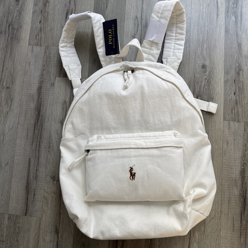 Zaino bianco tela polo ralph - polo,
