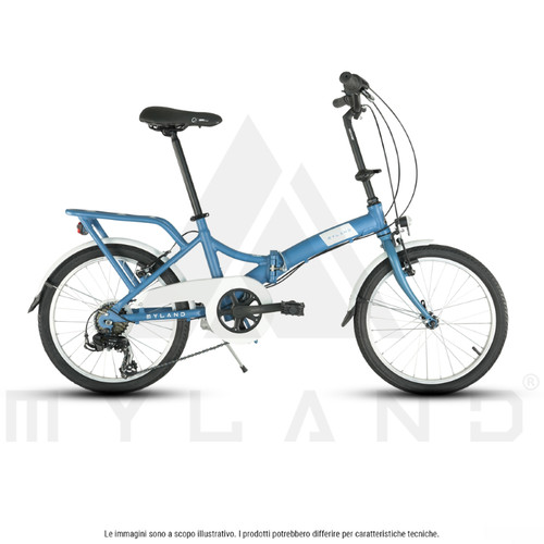 Bicicletta pieghevole blu - bicicletta, bici