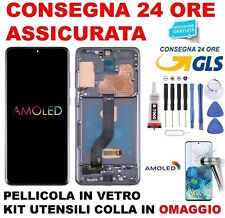 DISPLAY TOUCH FRAME AMOLED SAMSUNG GALAXY S20+ PLUS SM-G985 G986 SCHERMO NERO