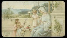 antique saint chrome-holy card