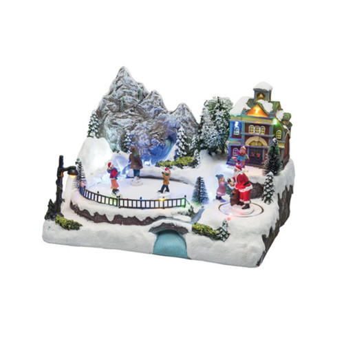Villaggio lago montano con - lago,