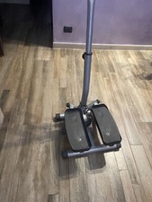 HOMCOM Step Fitness con Manubrio Altezza Regolabile Monitor LCD ed Elastici