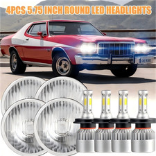 4pcs Round 5.75" 5-3/4" LED