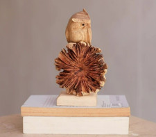 Statuina in legno gufo su