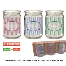 CERVE Set 3 Tris Barattoli da