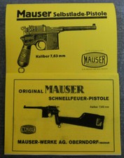 2 descrizioni pistola Mauser