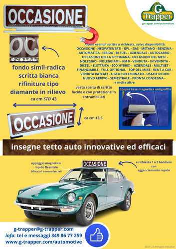 Cartello auto magnetico tipo
