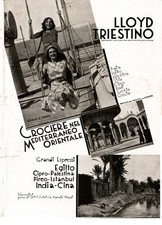 PUBB.1932 LLOYD TRIESTINO CROCIERE MEDITERRANEO GIOCHI PIREO ISTANBUL TRIESTE