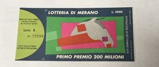 Biglietto LOTTERIA DI MERANO