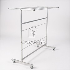 Stendibiancheria con Ruote da Esterno - Stendino per Giardino Veranda Balcone