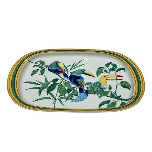 Piatto ovale hermes - hermes, toucans