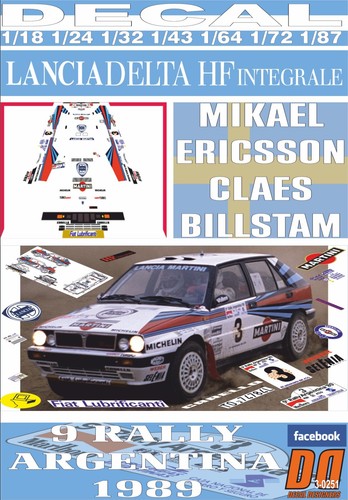 Decal lancia delta - delta, integrale