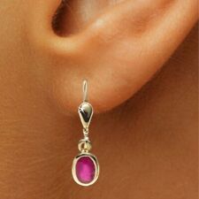 Orecchini pendenti rubino 585