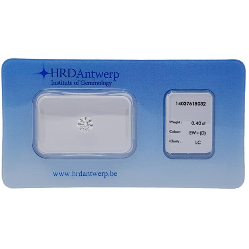 Diamante certificato hrd 40 - diamante, 0,40