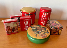 COCA COLA LOTTO  7 SCATOLE DI LATTA EPOCHE VARIE