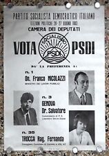 RARO MANIFESTO - PSDI PARTITO