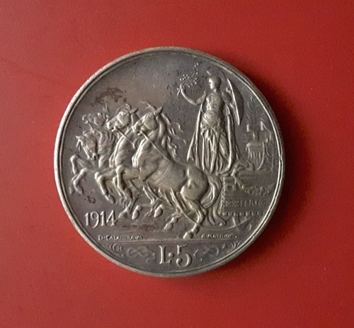 Riproduzione copia lire 1914 - riproduzione,